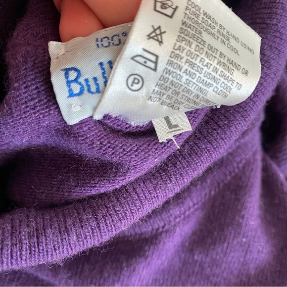 bullock and jones purple turtleneck  Scottish Cashmere sweater - Picture 9 of 9